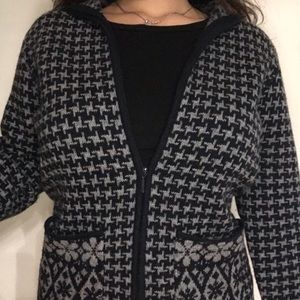 VINTAGE David Brooks 100% Lambs Wool Zip up